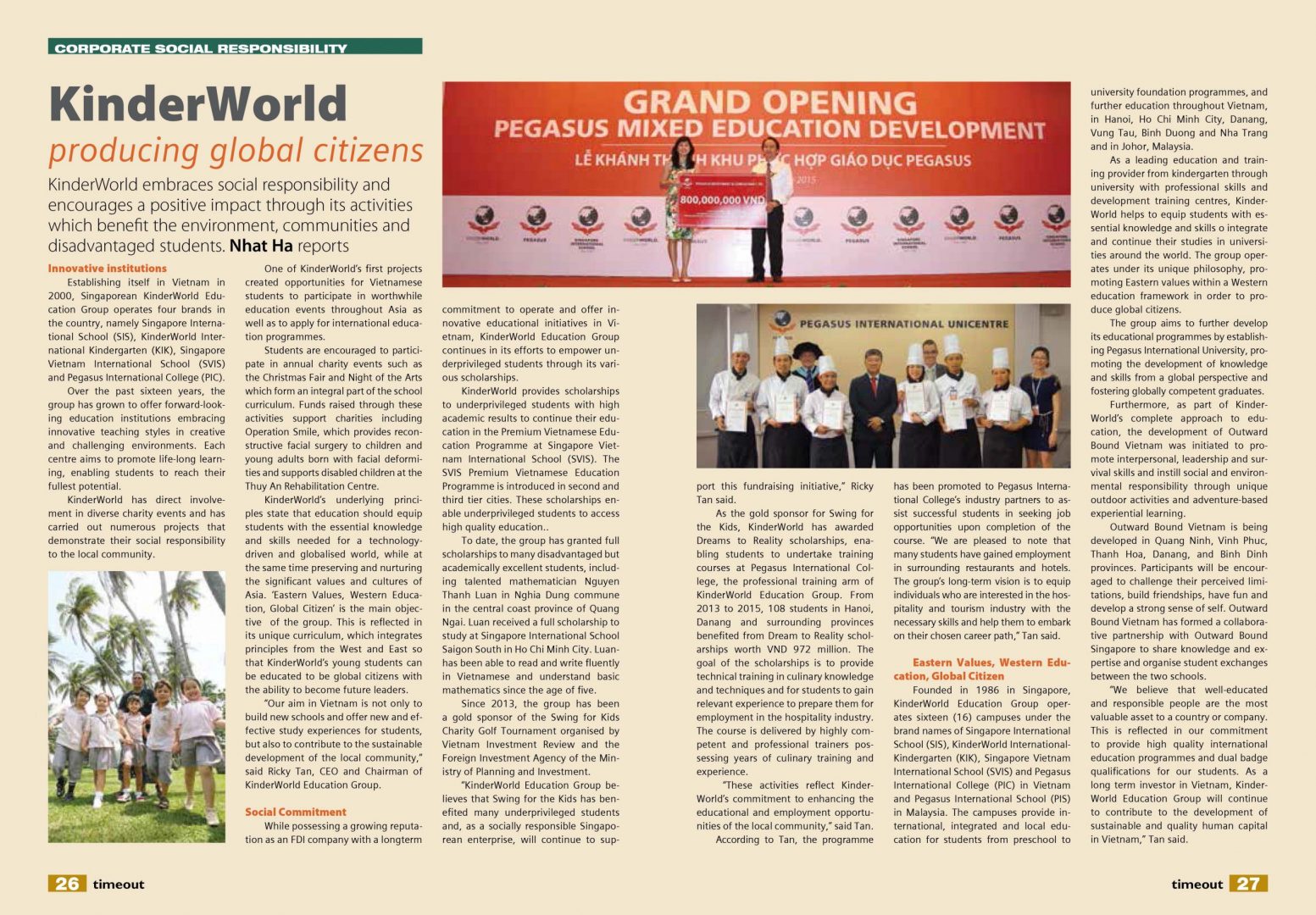 Timeout Magazine April 2016 - KinderWorld producing global citizens