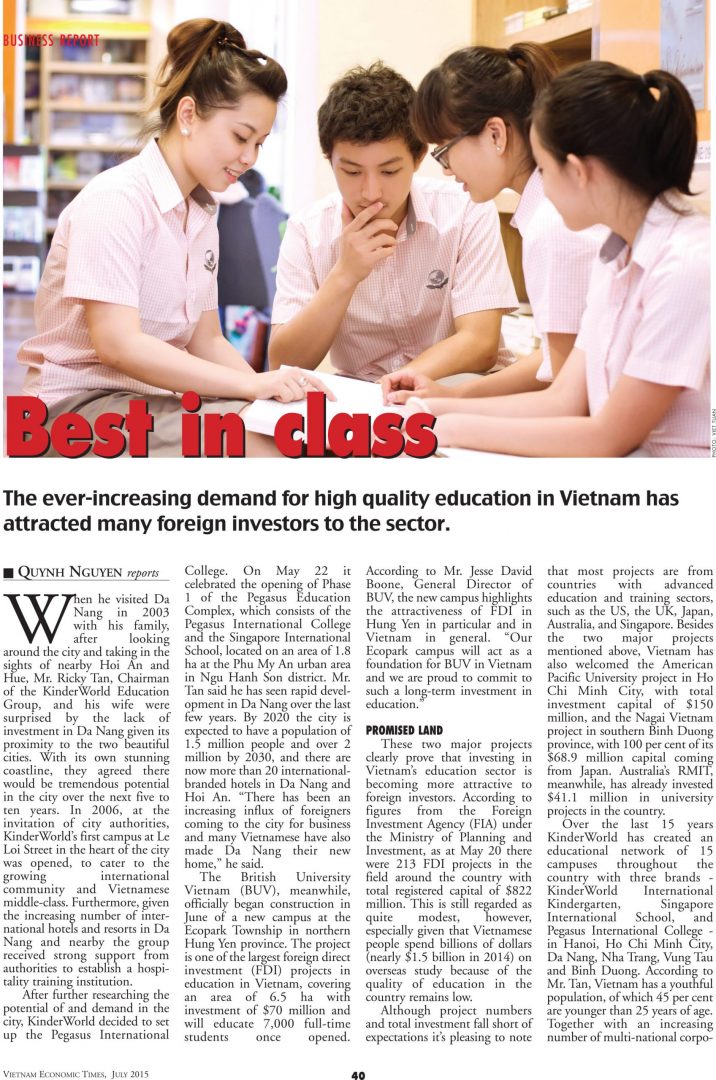 Vietnam Economics Times July 2015 - BEST IN CLASS - 1